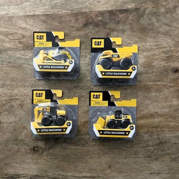 NEW 4Pk CAT Little Machines-Construction Vehicles-Excavator - Picture 1 of 6